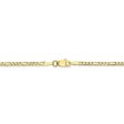 2.2mm, 10k Yellow Gold, Solid Concave Figaro Chain Bracelet Cheap