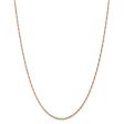 1mm 14K Rose Gold Solid Singapore Chain Necklace Cheap