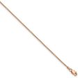 0.95mm 14k Rose Gold Solid Box Chain Necklace Sale