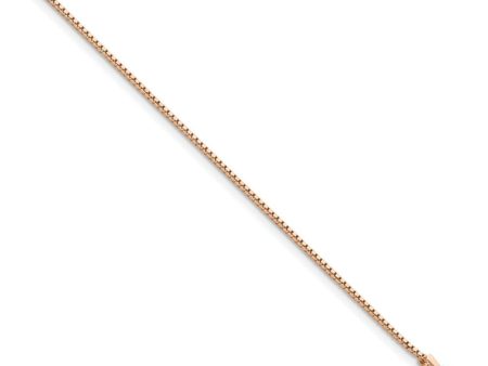 0.95mm 14k Rose Gold Solid Box Chain Necklace Sale