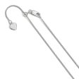 1mm Sterling Silver Adjustable Spiga Chain Necklace For Cheap