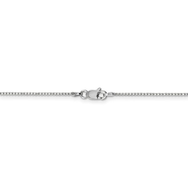 1mm, 14k White Gold, Box Chain Necklace Fashion