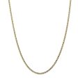 2.5mm, 10k Yellow Gold Hollow Curb Chain Necklace Online Hot Sale