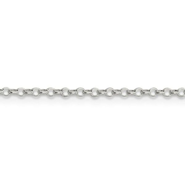 1.75mm Sterling Silver D C Solid Open Cable Chain Necklace Discount