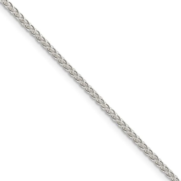 1.75mm Sterling Silver, Round Solid Spiga Chain Necklace Online now