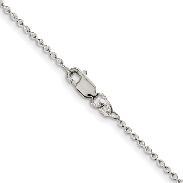 1.5mm, Sterling Silver Classic Solid Cable Chain Necklace For Sale