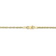 1.8mm 10k Yellow Gold Diamond Cut Hollow Rope Chain Necklace Hot on Sale