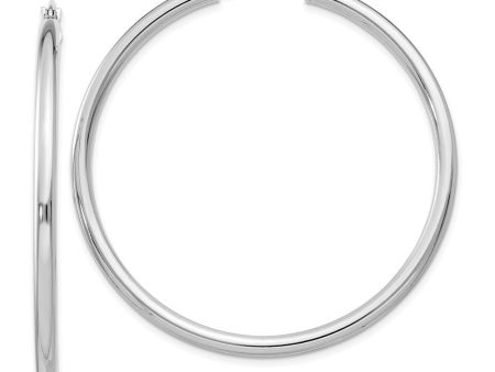 2.5mm, Sterling Silver, Classic Round Hoop Earrings - 45mm (1 3 4 In.) Sale