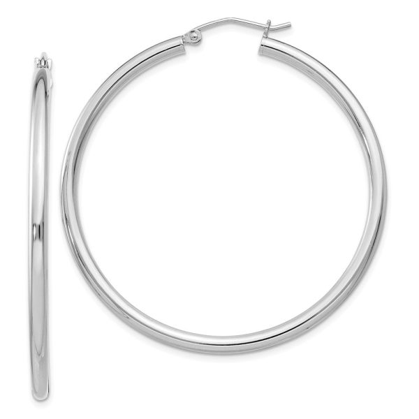 2.5mm, Sterling Silver, Classic Round Hoop Earrings - 45mm (1 3 4 In.) Sale