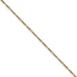 1.25mm, 14k Yellow Gold, Flat Figaro Chain Necklace Hot on Sale