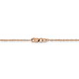 1mm 14K Rose Gold Solid Singapore Chain Necklace Cheap