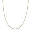 1.4mm 14k Yellow Gold Solid Classic Cable Chain Necklace on Sale