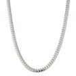 Men s 7mm, Sterling Silver Solid D C Domed Curb Chain Necklace Discount