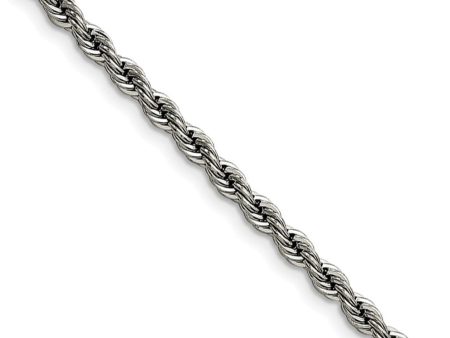 Men s 4mm Stainless Steel Rope Chain Necklace Sale