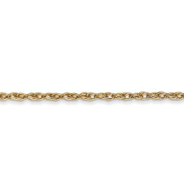 1.3mm, 14K Yellow Gold, Solid Baby Rope Chain Necklace Online now