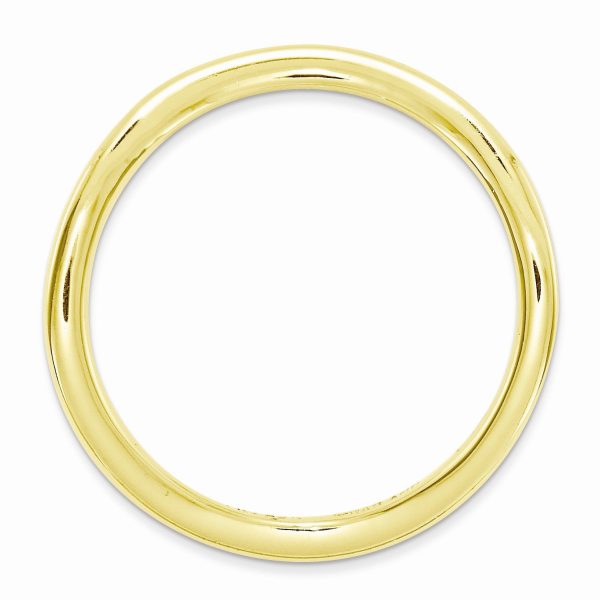 1.5mm Stackable 14K Yellow Gold Plated Silver Curved Smooth Band on Sale