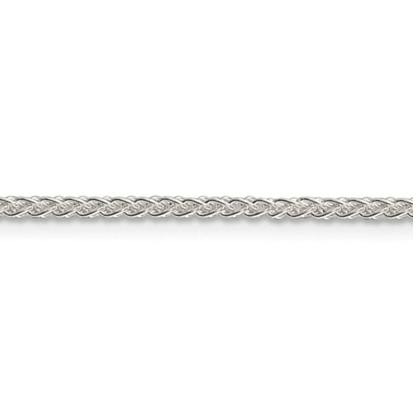 1.75mm Sterling Silver, Round Solid Spiga Chain Necklace Online now