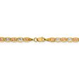 2.75mm 14k Gold Tri-Color Solid Fancy Pave Anchor Chain Bracelet Online now