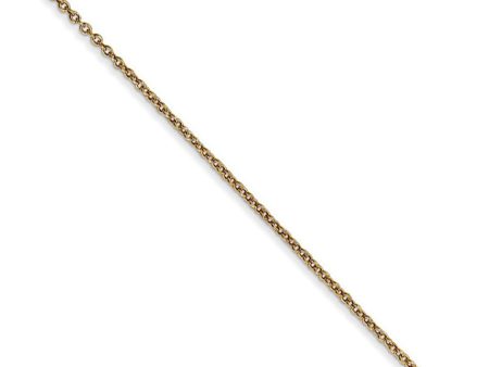 0.9mm, 14k Yellow Gold, Cable Chain Necklace For Cheap