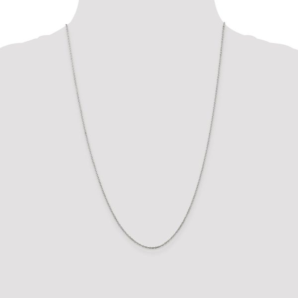 1mm Sterling Silver, Solid Cable Chain Necklace on Sale