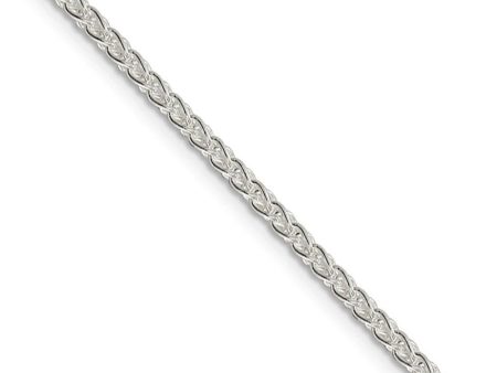 2.5mm Sterling Silver, Round Solid Spiga Chain Necklace Sale