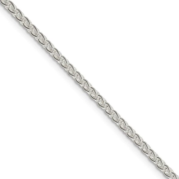 2.5mm Sterling Silver, Round Solid Spiga Chain Necklace Sale