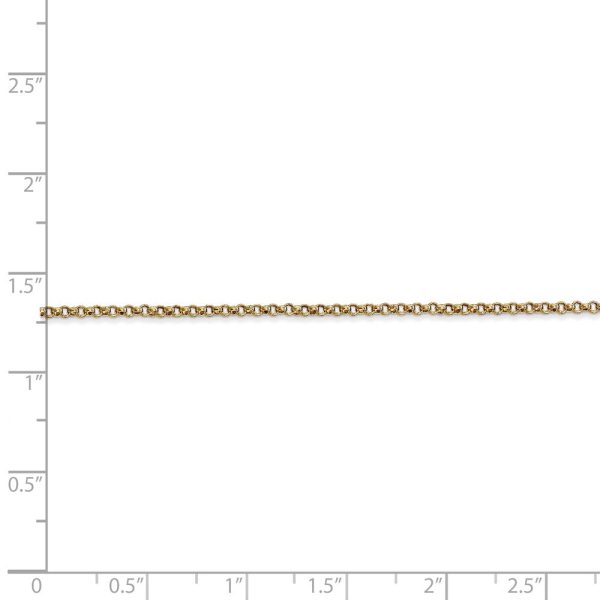 1.55mm 14k Yellow Gold Solid Rolo Pendant Chain Online