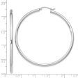 2.5mm, Sterling Silver, Classic Round Hoop Earrings - 55mm (2 1 8 In.) Supply