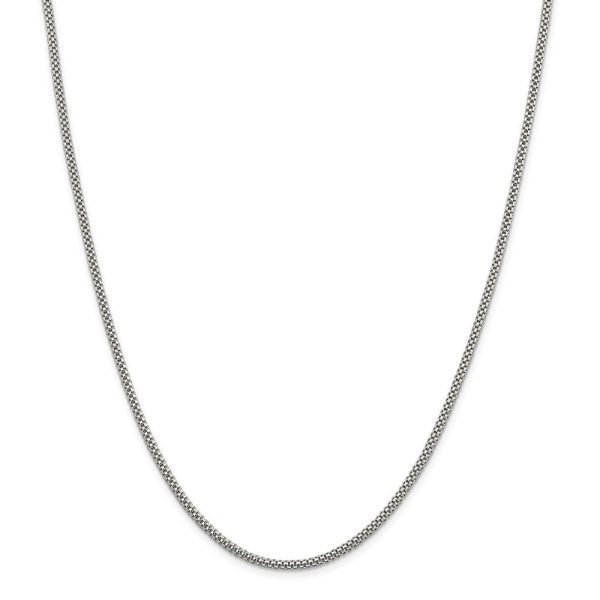 2.4mm, Sterling Silver Fancy Box Chain Necklace Cheap