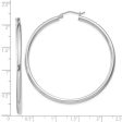 2.5mm, Sterling Silver, Classic Round Hoop Earrings - 52mm (2 Inch) Online