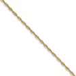 1.5mm, 14k Yellow Gold Light Diamond Cut Rope Chain Necklace Online now