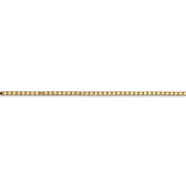 1.5mm, 14k Yellow Gold, Solid Box Chain Anklet or Bracelet Online