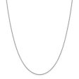 0.9mm Rhodium Plated Sterling Silver Solid Box Chain Necklace Sale