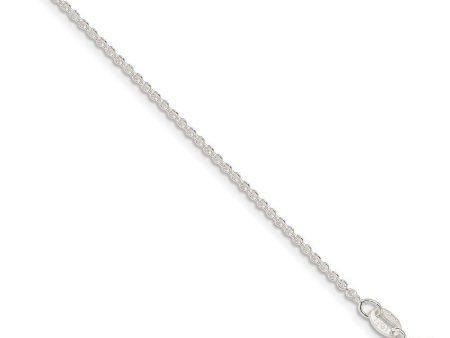 1.6mm, Sterling Silver Solid Cable Chain Necklace on Sale