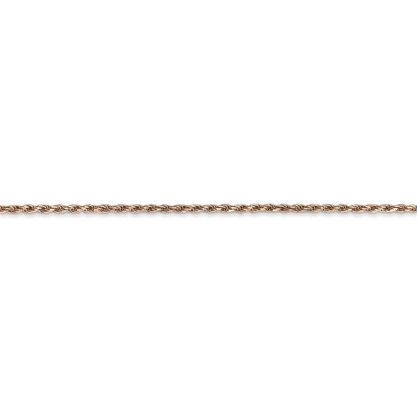 1.5mm, 14k Rose Gold, Diamond Cut Solid Rope Chain Anklet or Bracelet Supply