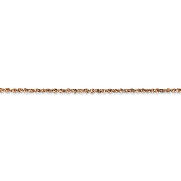 1.7mm, 14k Rose Gold, Diamond Cut Solid Ropa Chain Anklet Sale