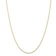 1.5mm, 14k Yellow Gold Light Diamond Cut Rope Chain Necklace Online now