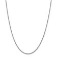 2.2mm, 14k White Gold, Solid Cable Chain Necklace Fashion