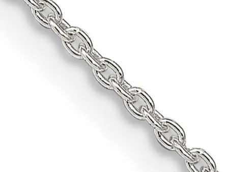 1.5mm, Sterling Silver Classic Solid Cable Chain Necklace For Sale