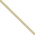 2.5mm, 10k Yellow Gold Hollow Curb Chain Necklace Online Hot Sale