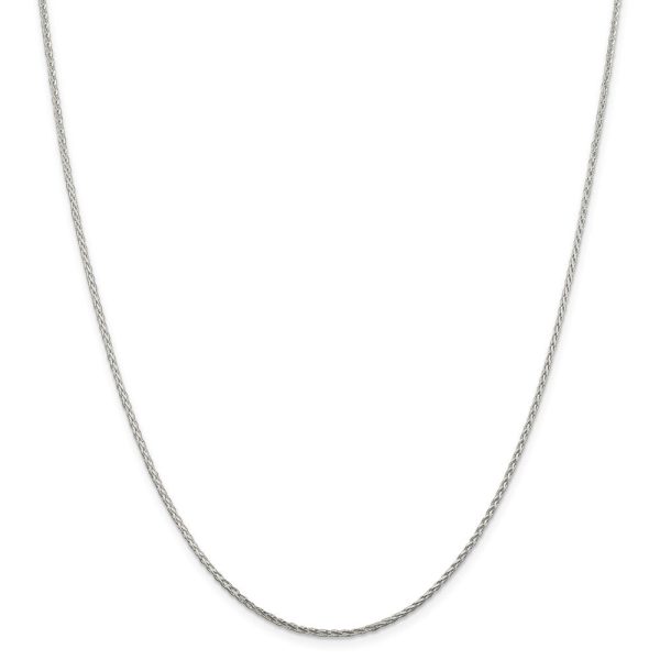 1.5mm Sterling Silver Diamond Cut Solid Round Spiga Chain Necklace For Discount