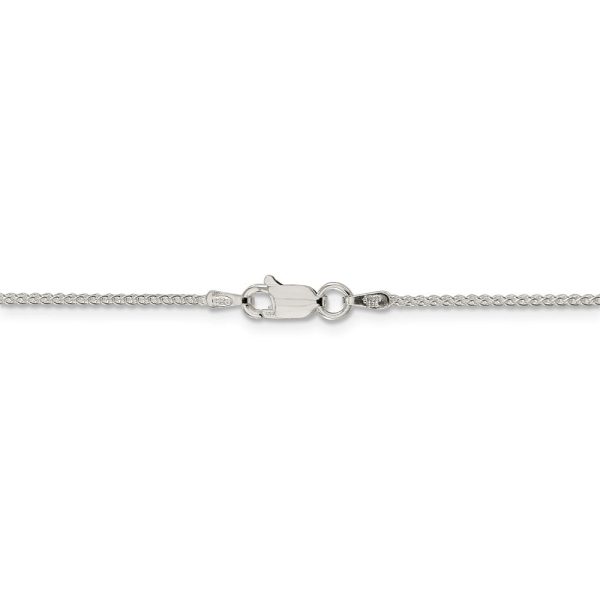 1.25mm, Sterling Silver Round Solid Spiga Chain Necklace For Sale