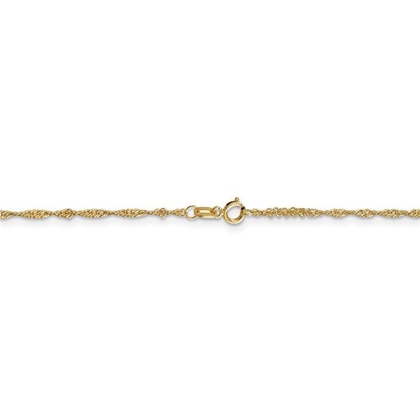 1.4mm, 14k Yellow Gold, Singapore Chain Necklace Online Hot Sale