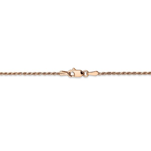 1.5mm, 14k Rose Gold, Diamond Cut Solid Rope Chain Anklet or Bracelet Supply