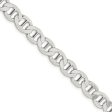 Mens 9mm Sterling Silver Hollow Flat Anchor Chain Necklace For Cheap