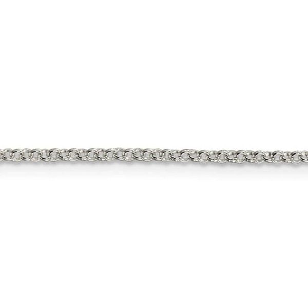 1.5mm, Sterling Silver Solid Rolo Chain Necklace Hot on Sale