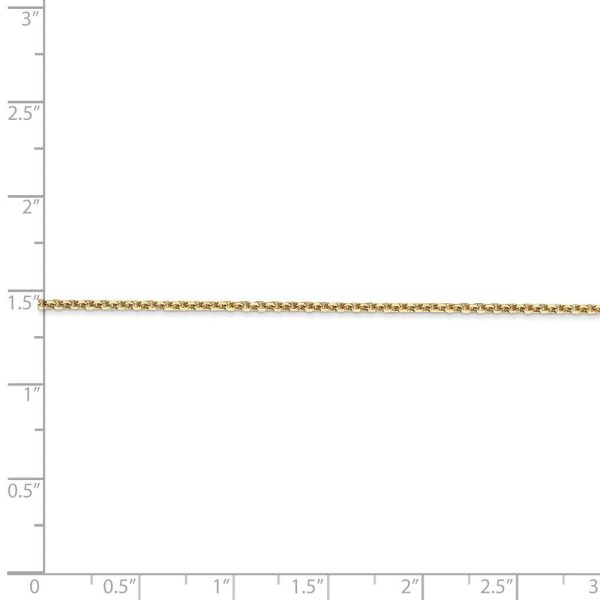 1.45mm, 14k Yellow Gold, Diamond Cut Solid Cable Chain Necklace Online Hot Sale