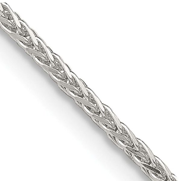 1.5mm Sterling Silver Diamond Cut Solid Round Spiga Chain Necklace For Discount