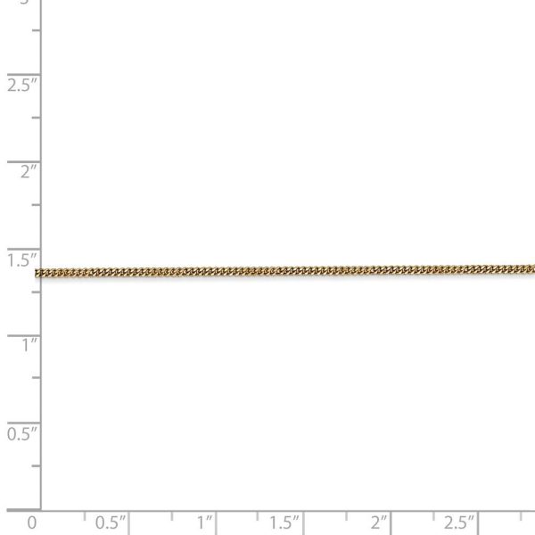 1.3mm, 14k Yellow Gold, Solid Curb Chain Necklace Online