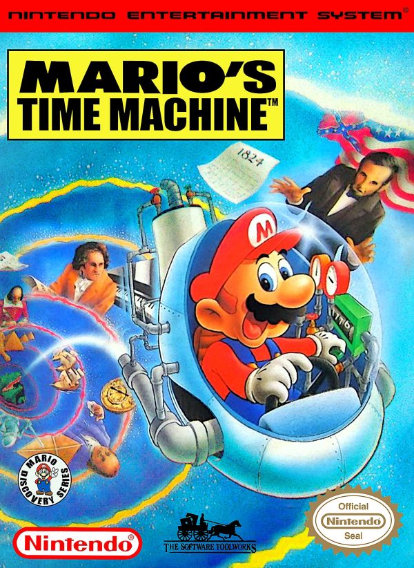 MARIO S TIME MACHINE  - NES (W BOX & MANUAL) For Sale